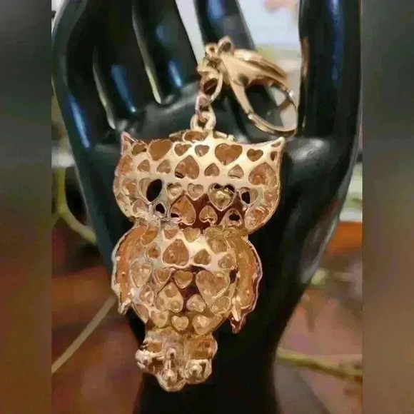 Bag Charm of Pink Owl - Picture 2 of 4